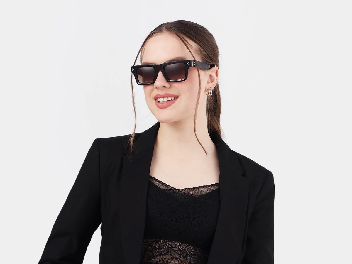 Dark Tortoise Square Acetate Full Rim Sunglasses 52