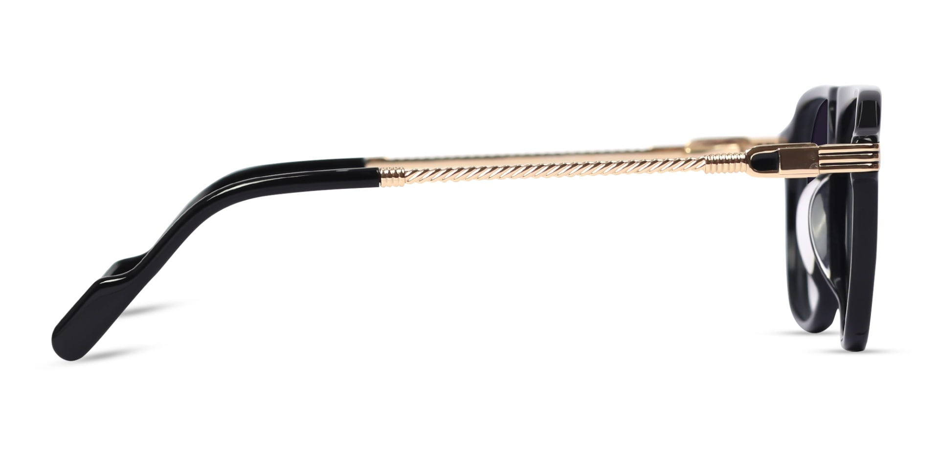 Black Double Bridge Pilot Sunglasses 4