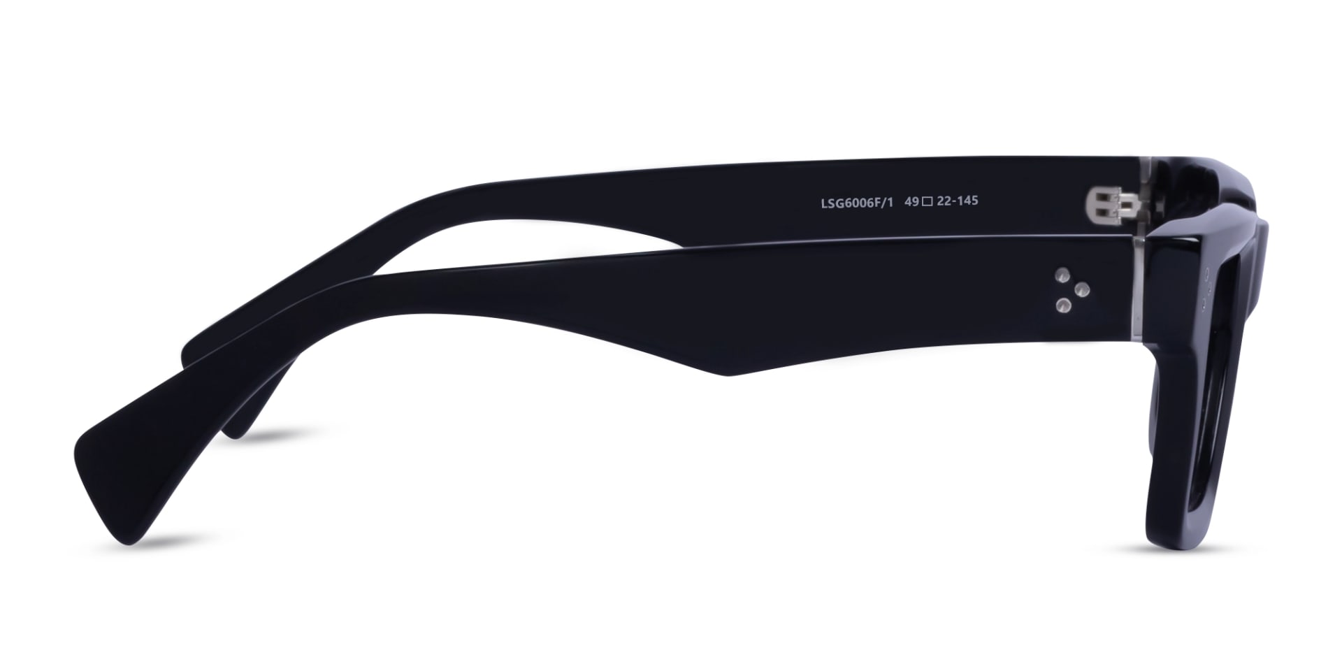 Thick Black Square Acetate Sunglasses 4