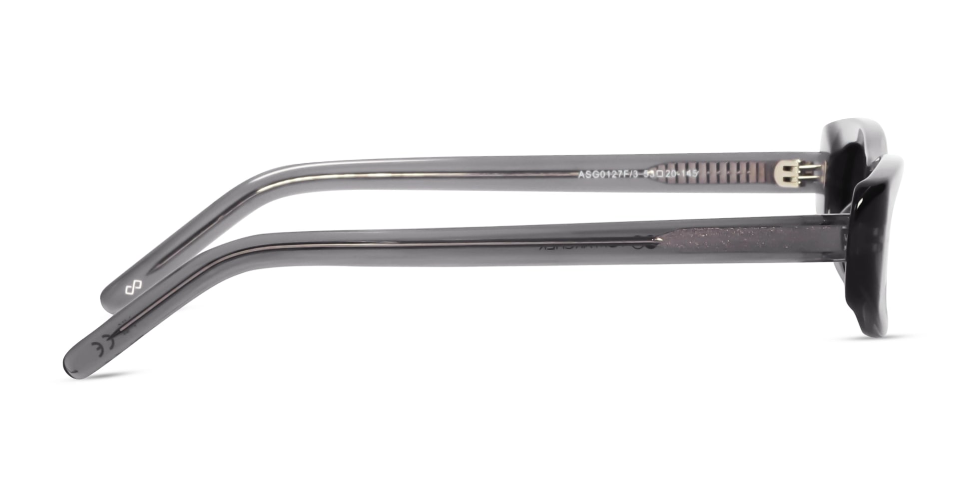 Crystal Steel Grey Acetate Rectangle Sunglasses 4