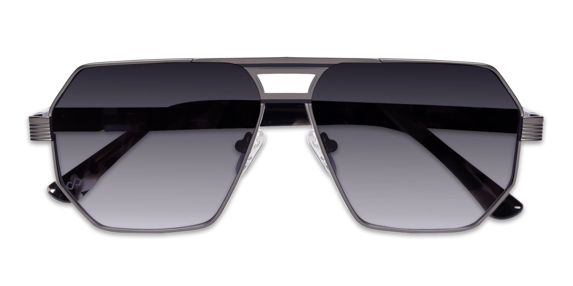 Gradient Flat Top Double Bridge Sunglasses 6