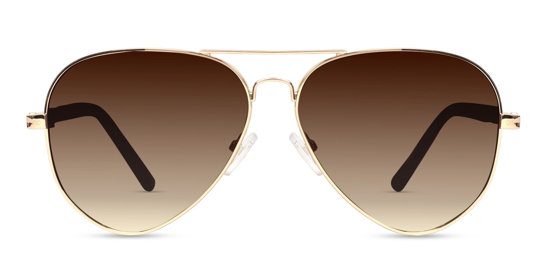 Gold Double Bridge Metal Pilot Sunglasses 1