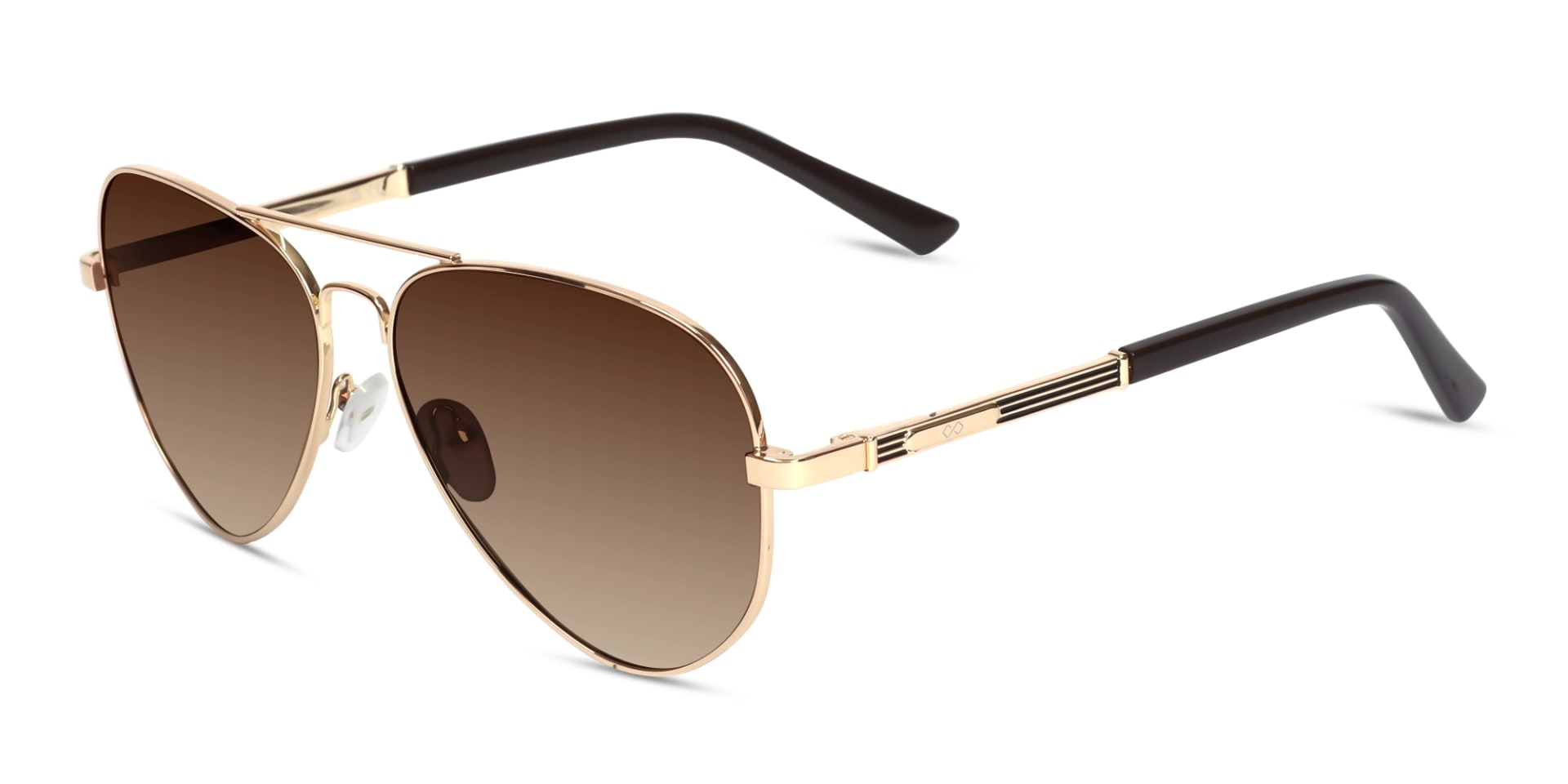 Gold Double Bridge Metal Pilot Sunglasses 3