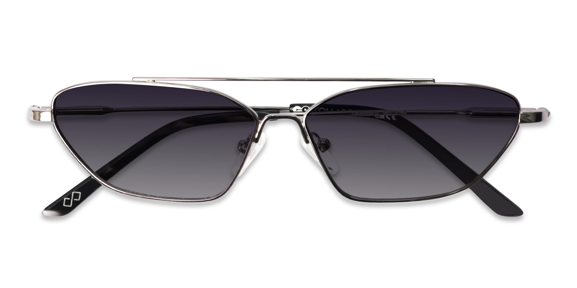 Silver Rectangle Geometric Full-Rim Sunglasses 6