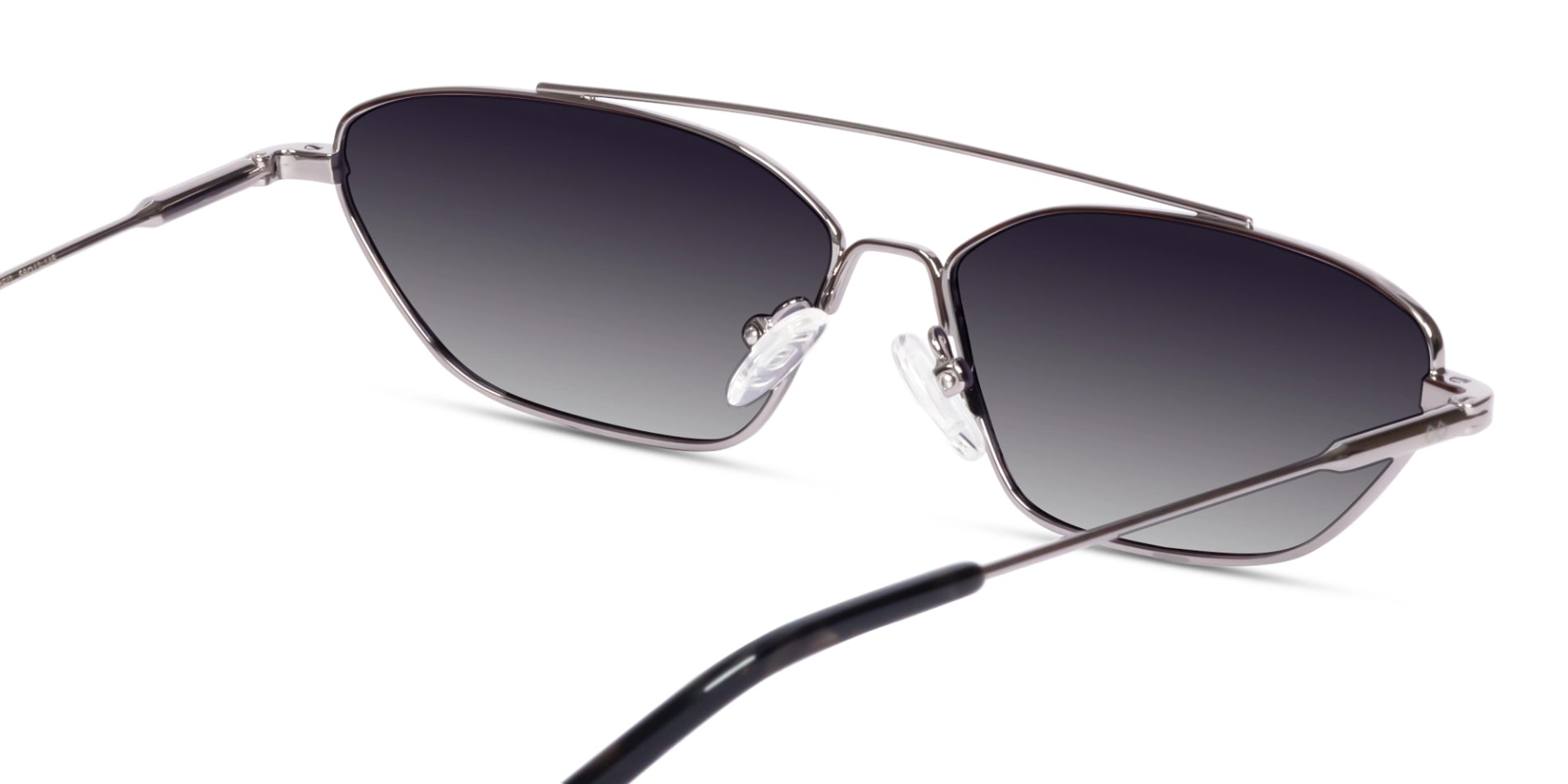 Silver Rectangle Geometric Full-Rim Sunglasses 5