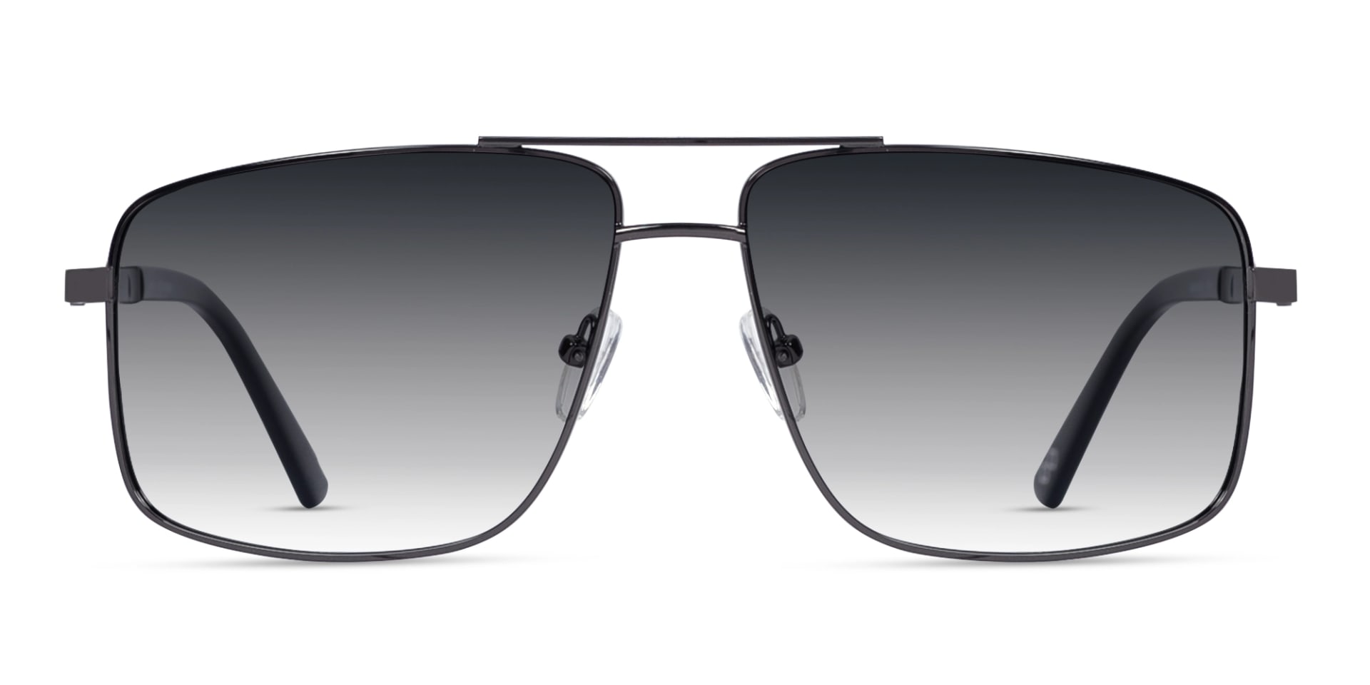 Gunmetal Pilot Double Bridge Sunglasses 1