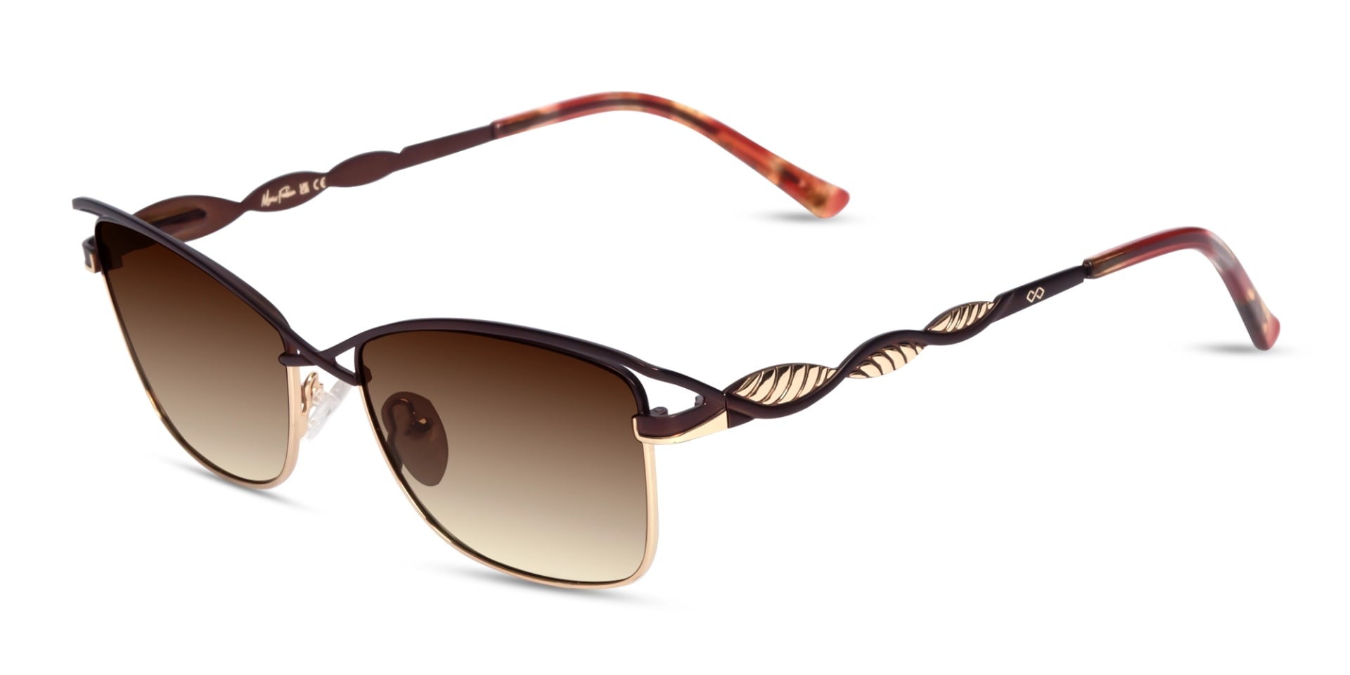 Matte Bronze & Gold Cat-Eye Sunglasses 3