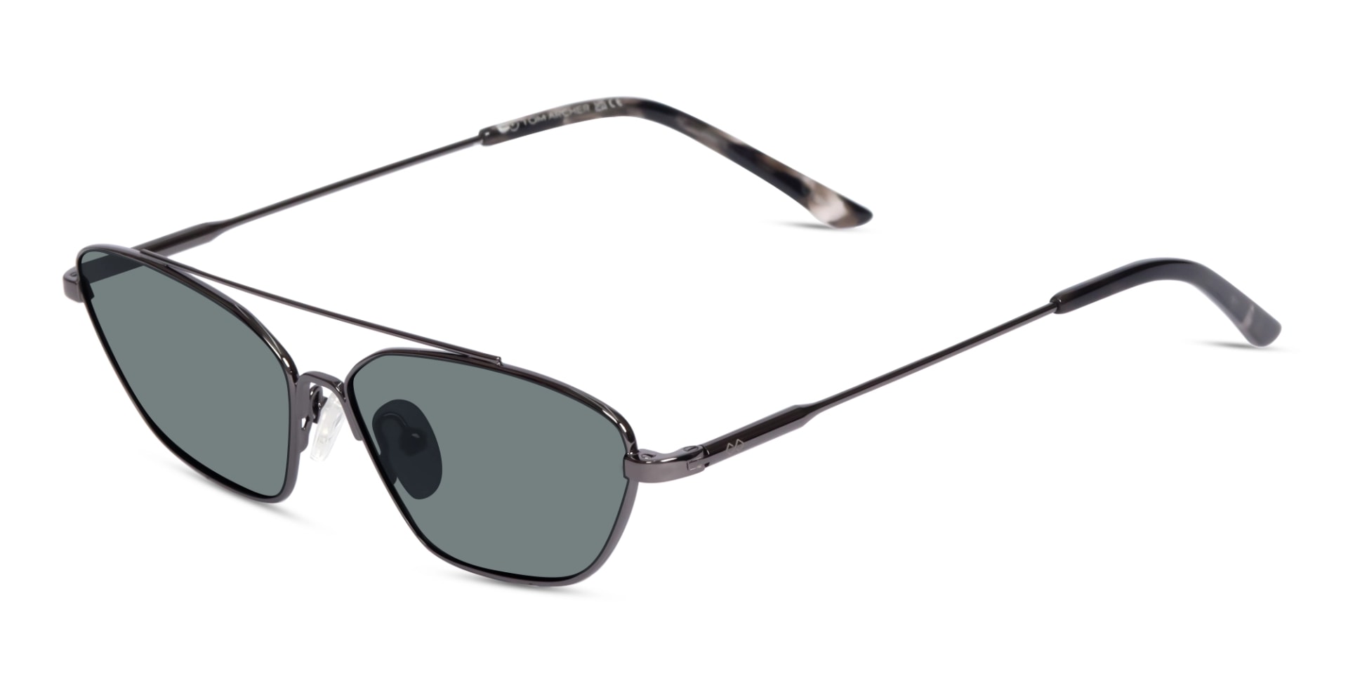 Gold Rectangle Geometric Full-Rim Sunglasses  3