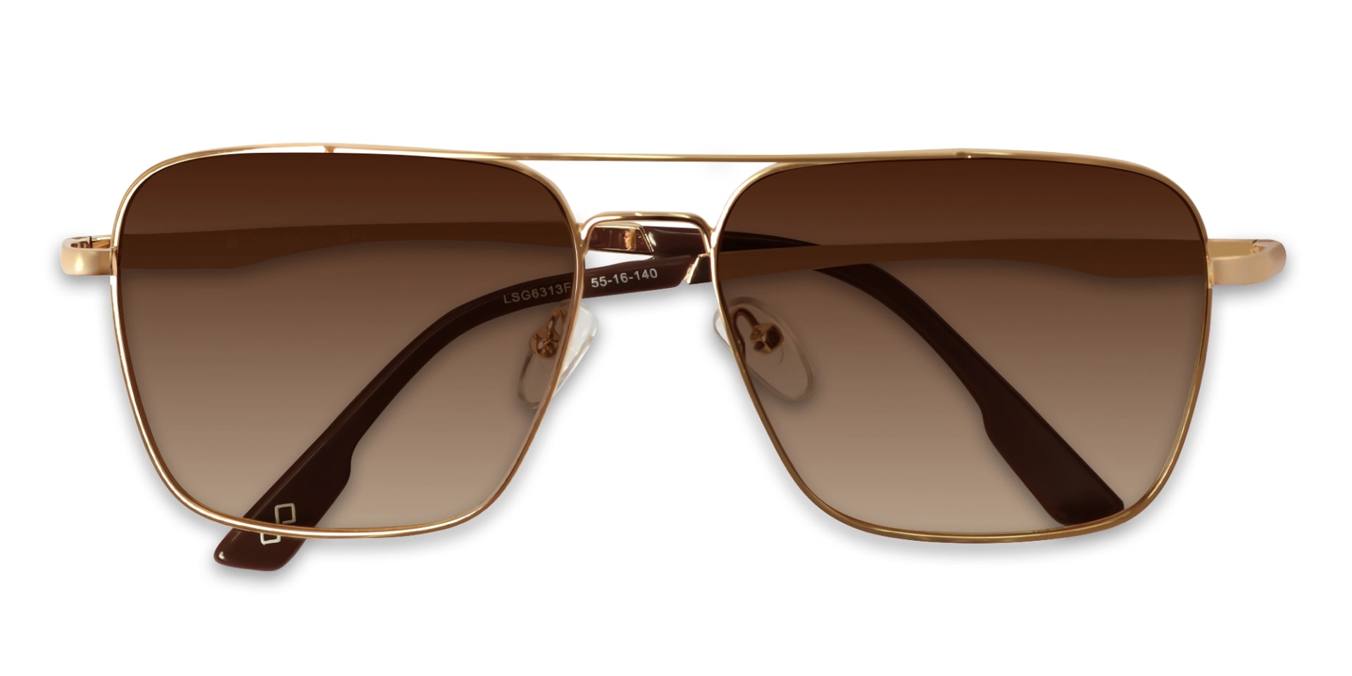 Gold Lightweight Meta Pilot Sunglasses 6