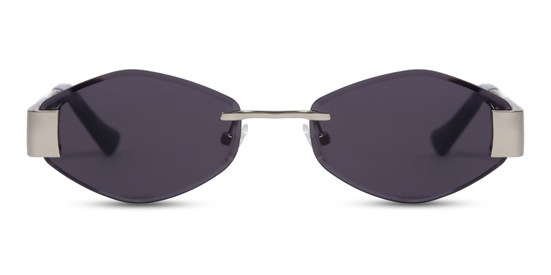Silver Metal Rimless Sunglasses-1