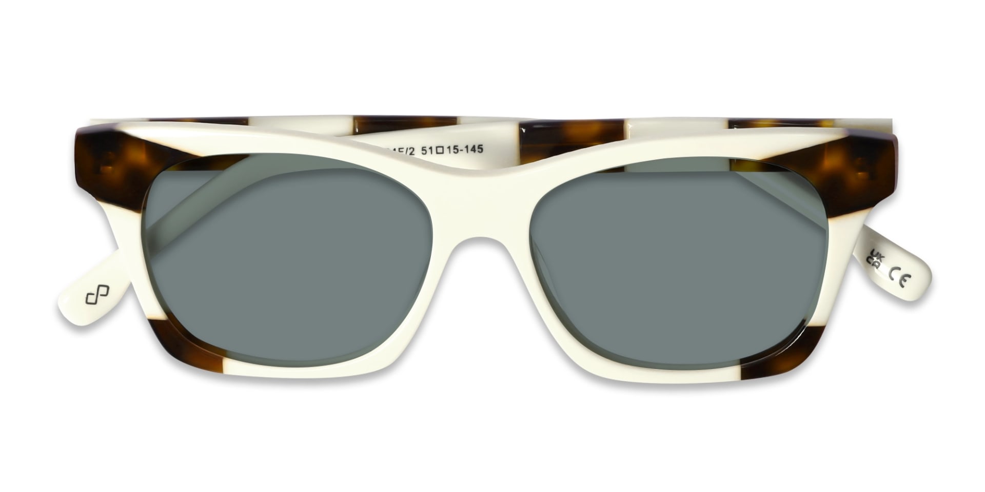 White & Tortoise Square Cat-Eye Sunglasses 6