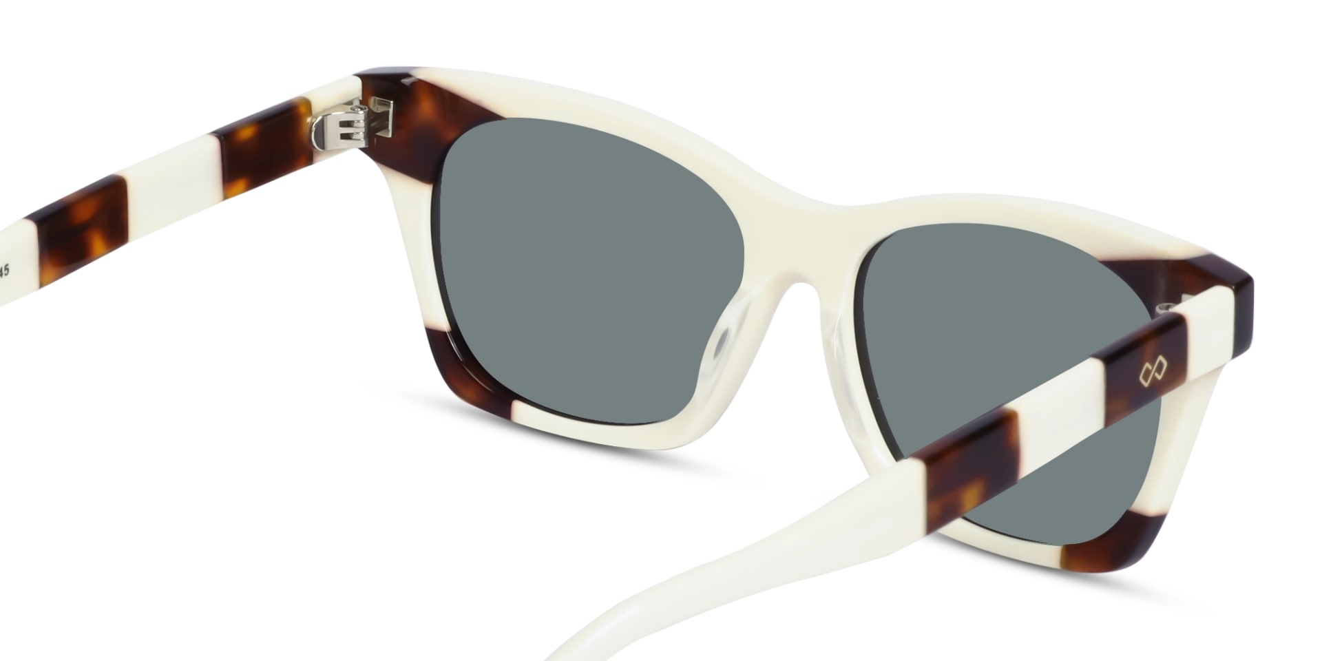 White & Tortoise Square Cat-Eye Sunglasses 5