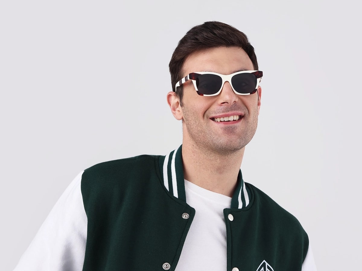 White & Tortoise Square Cat-Eye Sunglasses 41