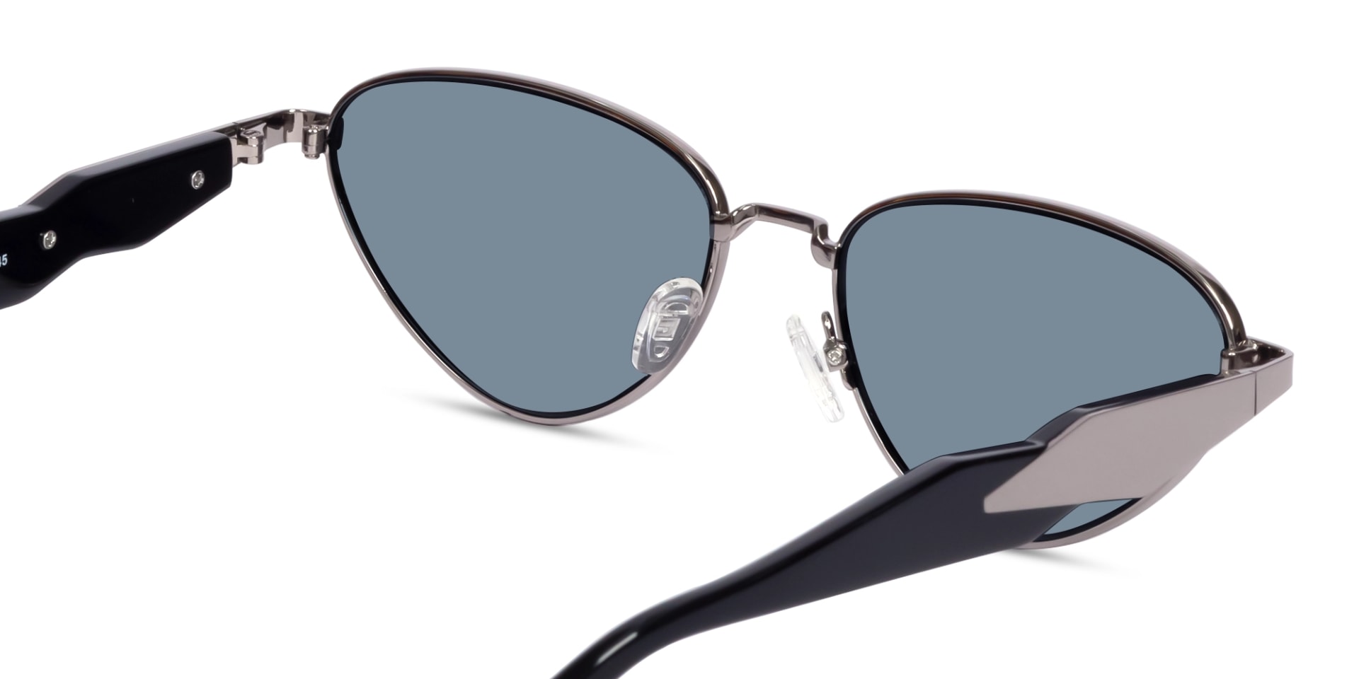 Metal Cat-Eye Grey Tint Sunglasses-5