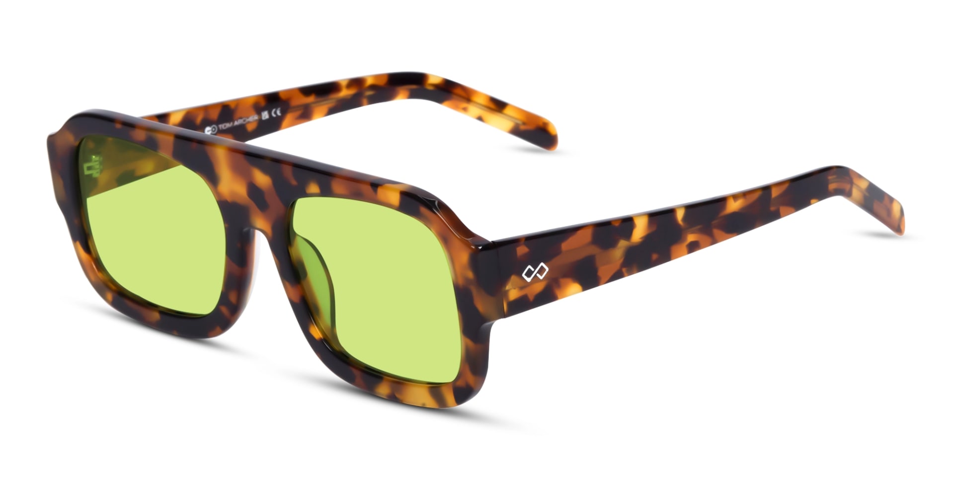 Honey Tortoise Flat Top Pilot Sunglasses 3