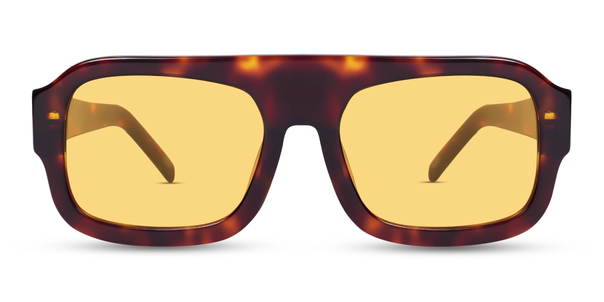 Tortoise Acetate Flat Top Pilot Sunglasses 1