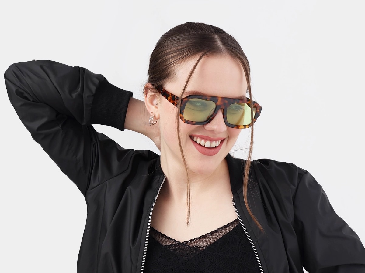 Honey Tortoise Flat Top Pilot Sunglasses 52