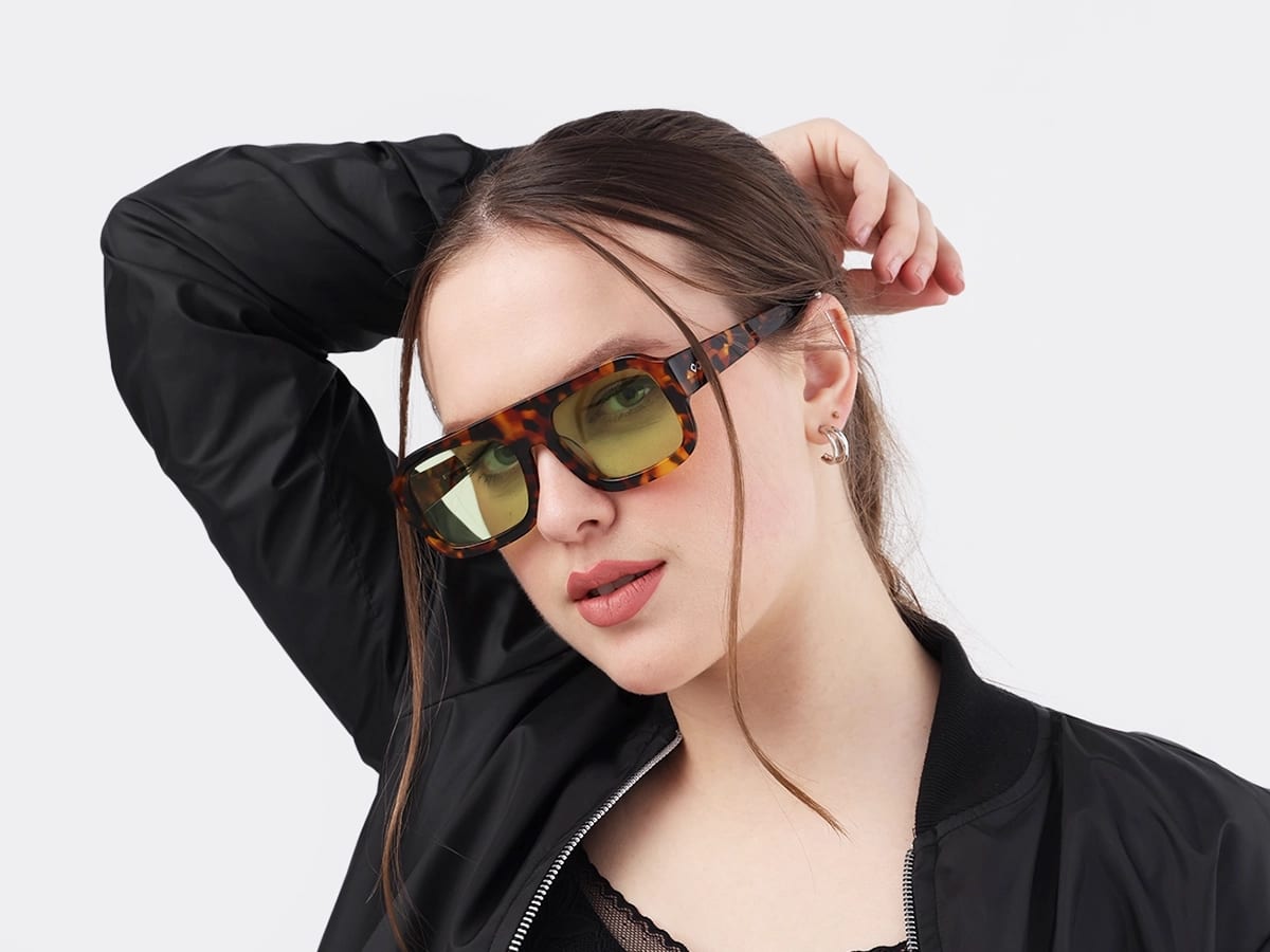 Honey Tortoise Flat Top Pilot Sunglasses 51