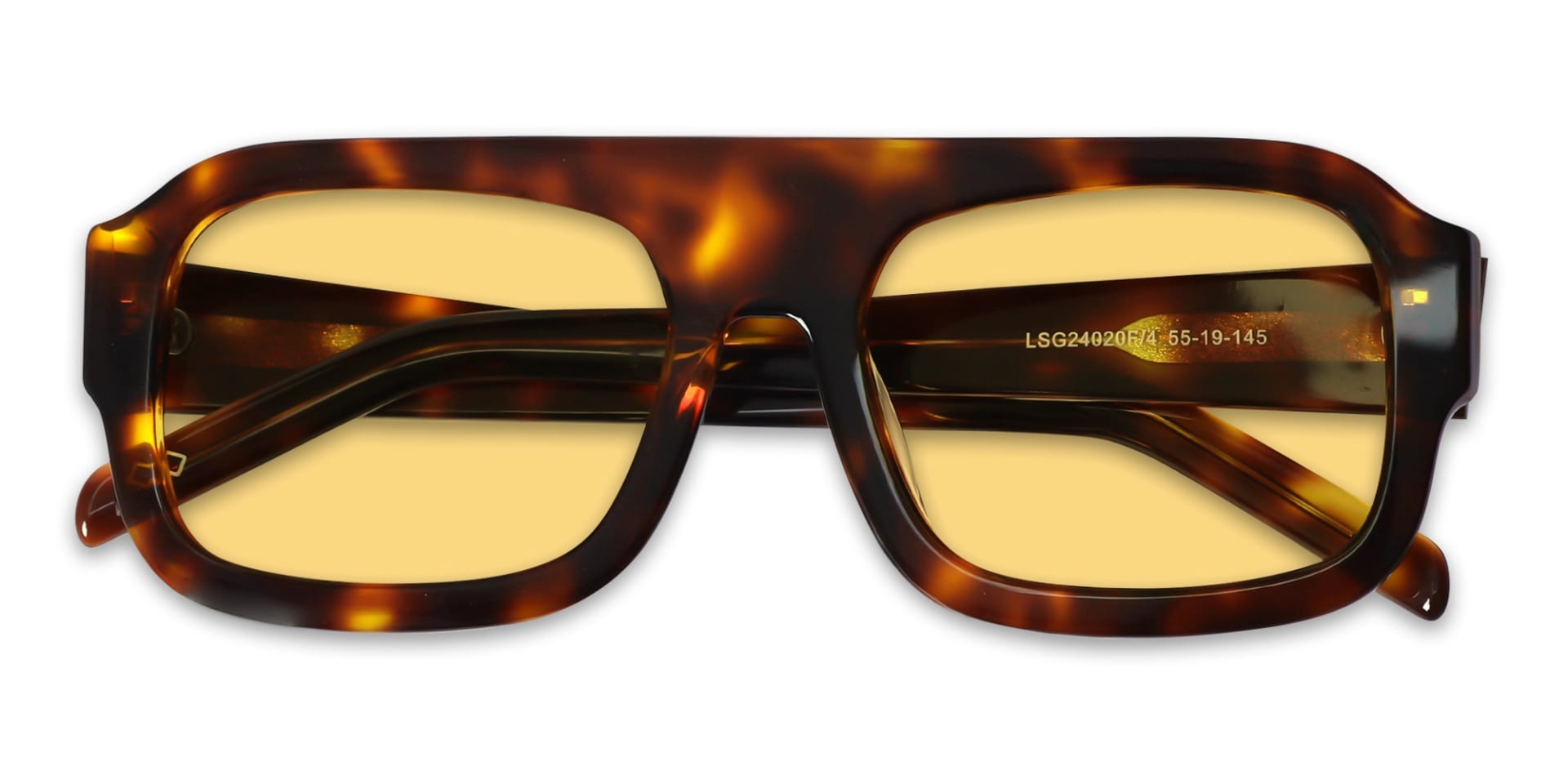 Tortoise Acetate Flat Top Pilot Sunglasses 6