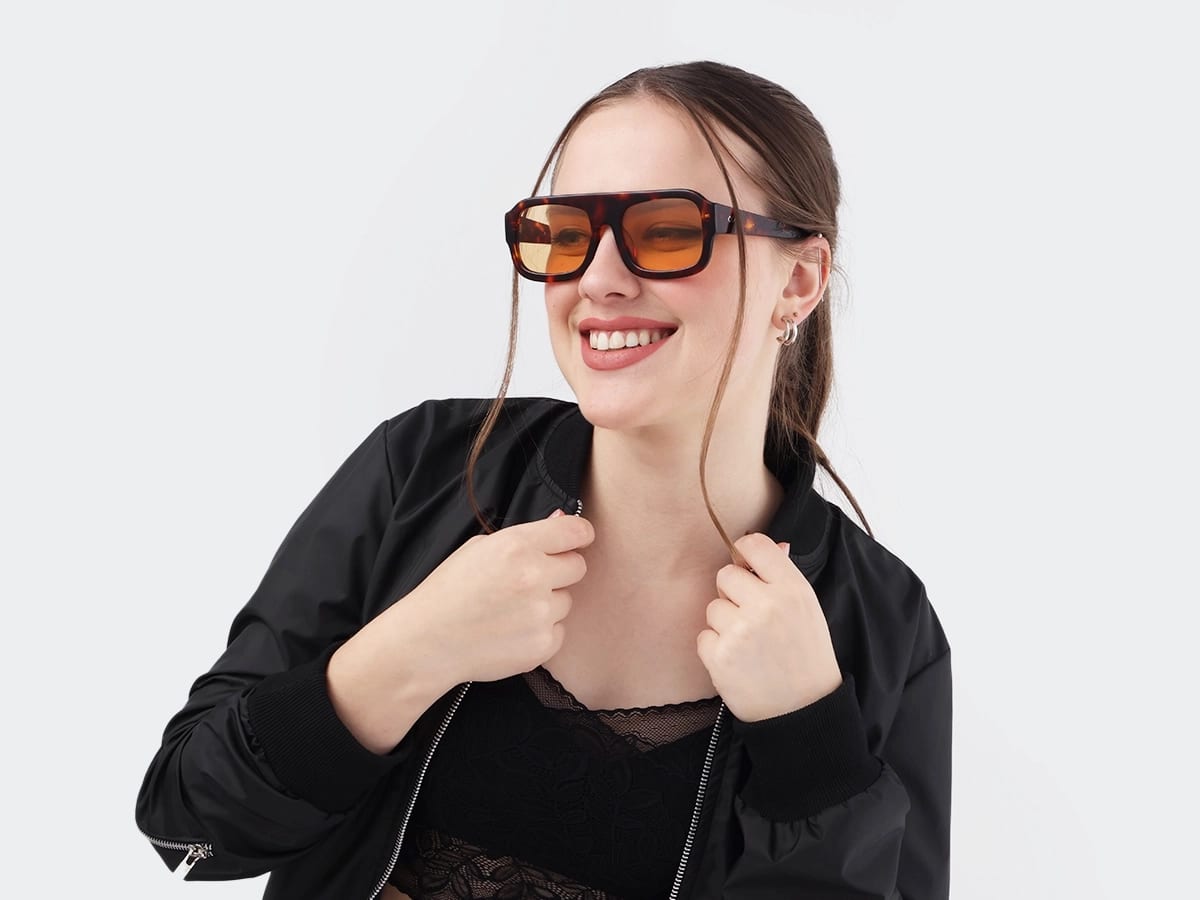 Tortoise Acetate Flat Top Pilot Sunglasses 52
