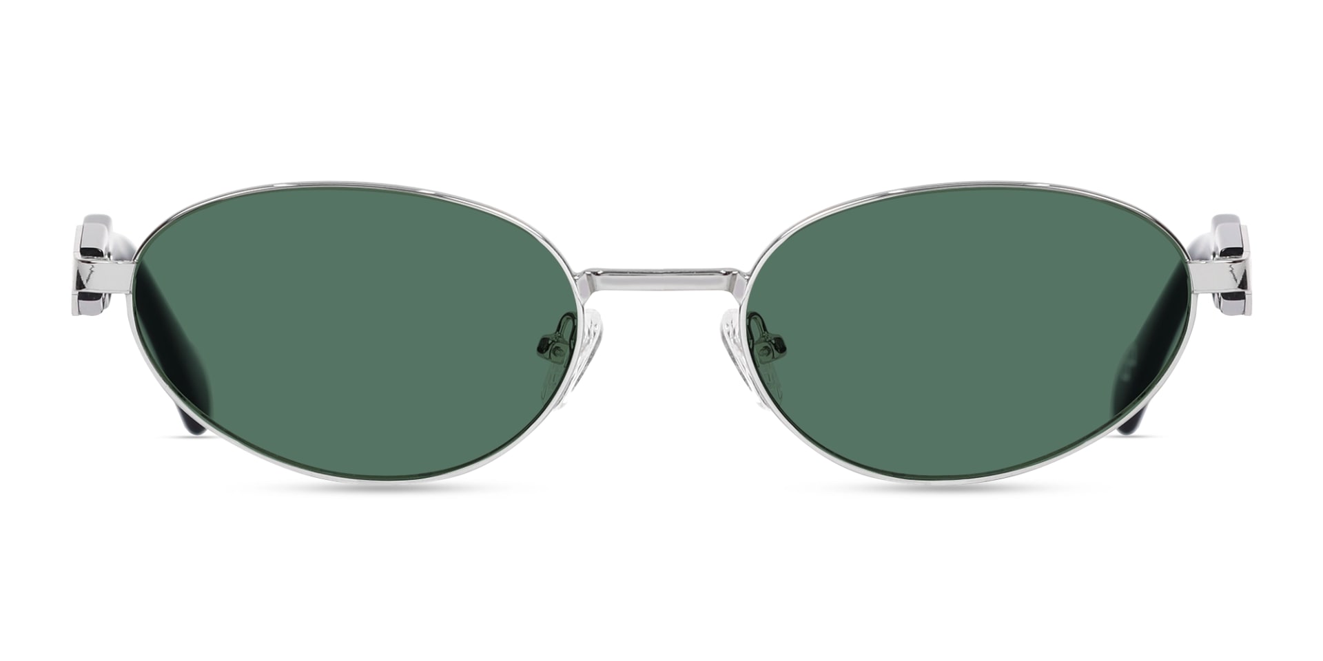 Oval keyhole Sunglasses With Green Tint-1