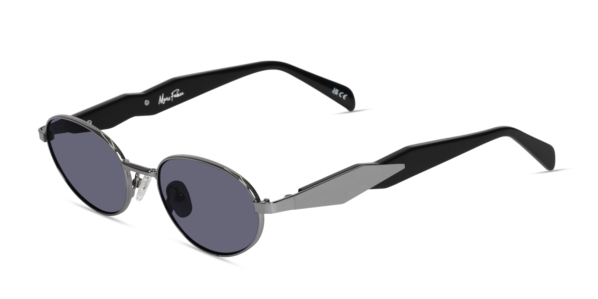 Oval keyhole Sunglasses With Purple Tint-3