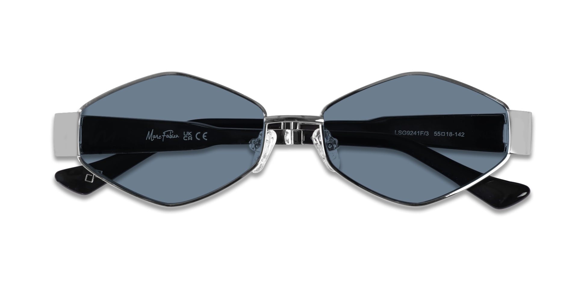 Silver Metal Geometric Full Rim Sunglasses-6