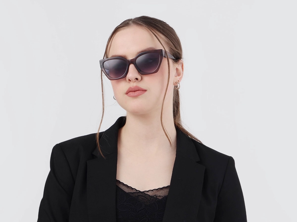 Crystal Mauve Grey Cat-Eye Geometric Sunglasses-51