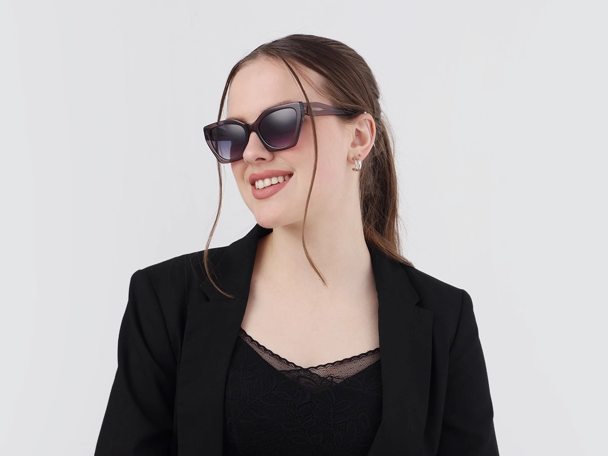 Crystal Mauve Grey Cat-Eye Geometric Sunglasses-51