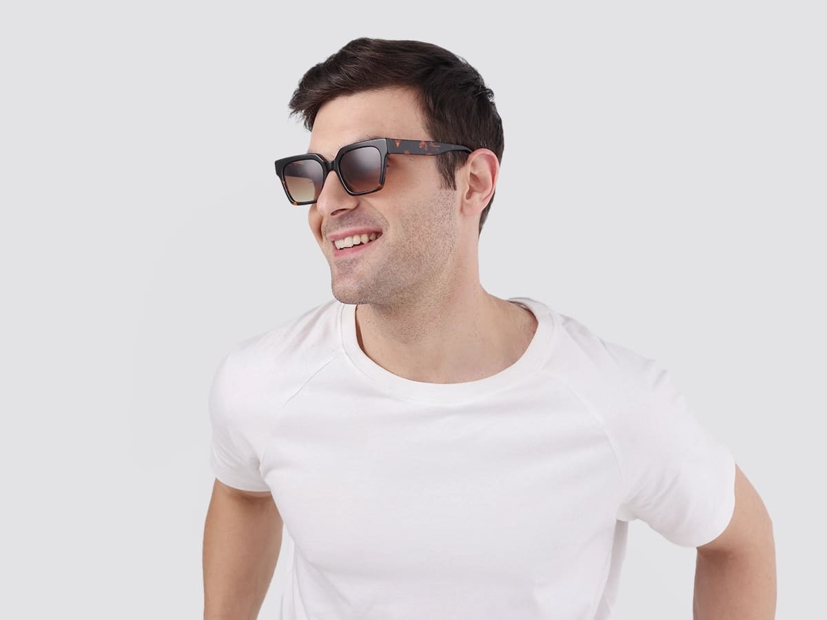 Honey Tortoise Square Sunglasses-43