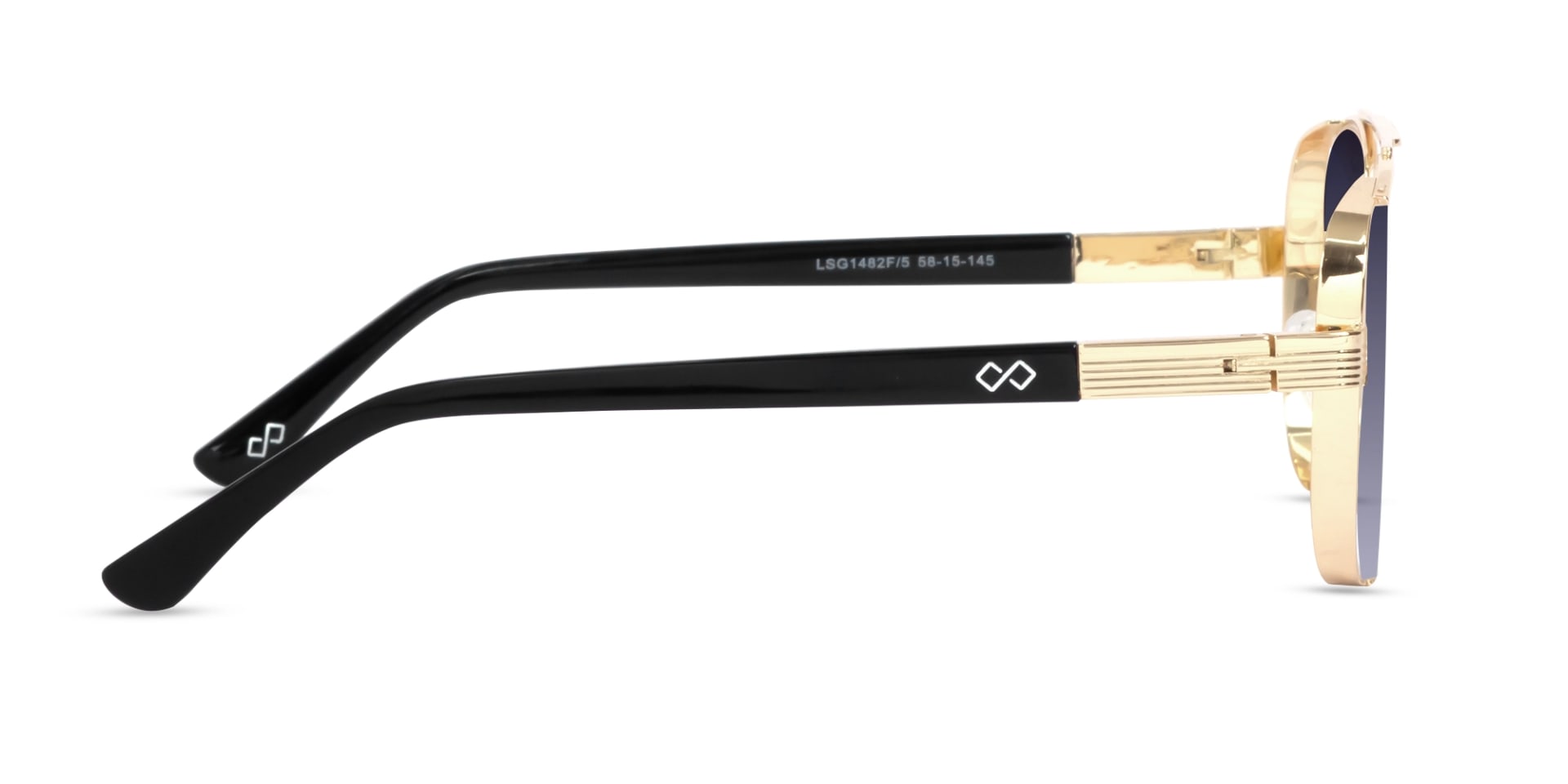 Gold Pilot Double Bridge Sunglasses-4