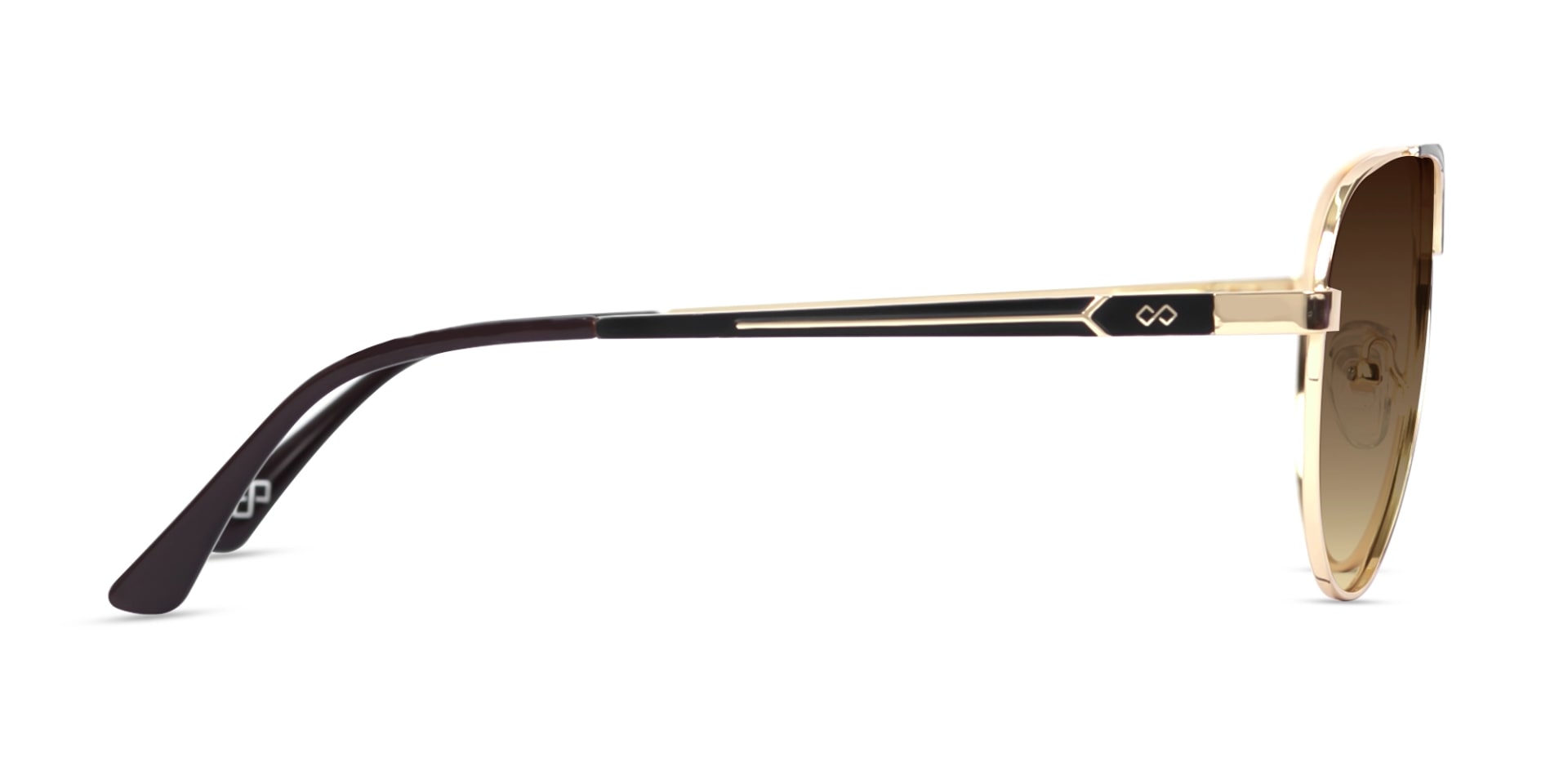 Gold Double Bridge Metal Full Rim Sunglasses 4
