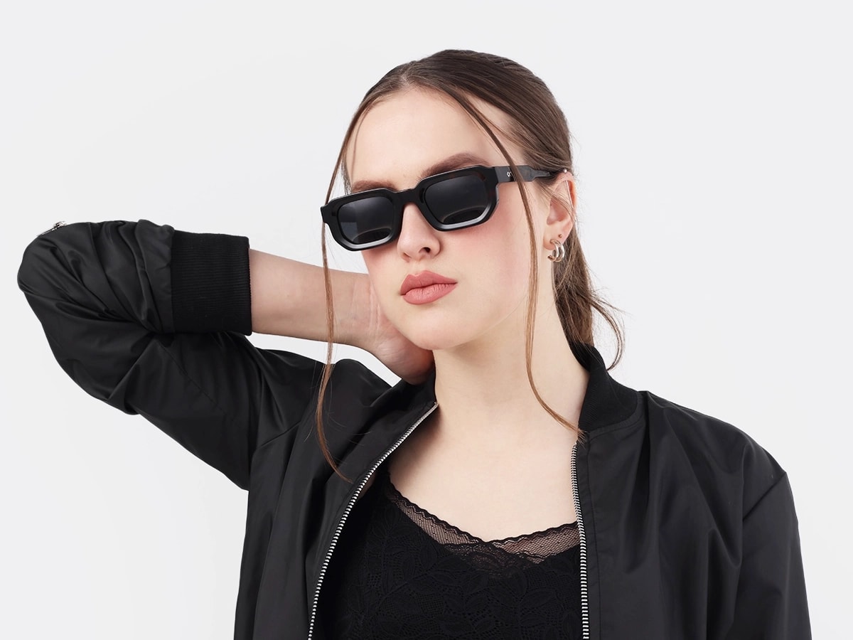 Dark Tortoise Rectangle Acetate Sunglasses 51