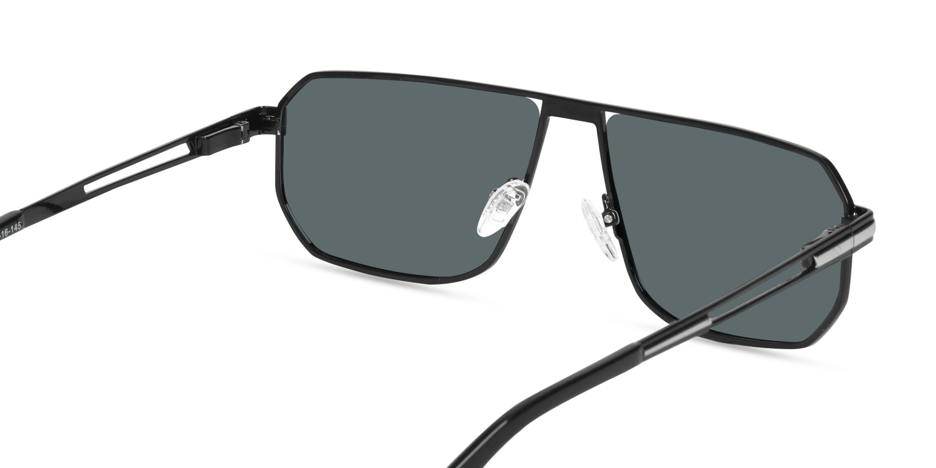 Stylish Black Metal Pilot Sunglasses-5