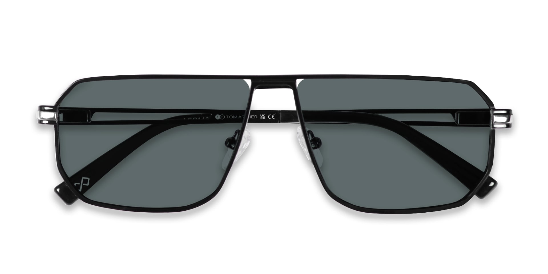 Stylish Black Metal Pilot Sunglasses-6
