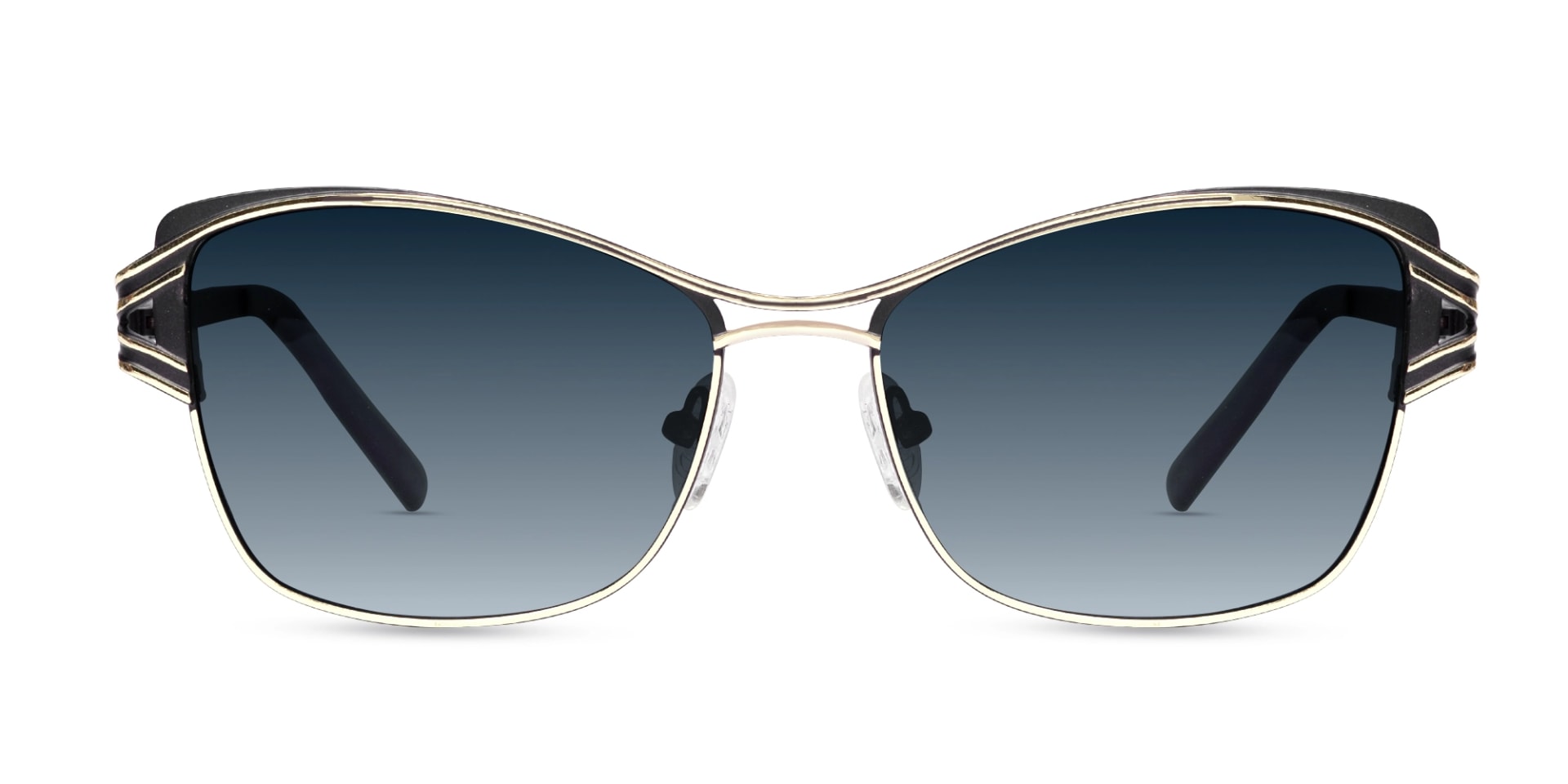 Champagne Gold & Black Butterfly Sunglasses-1