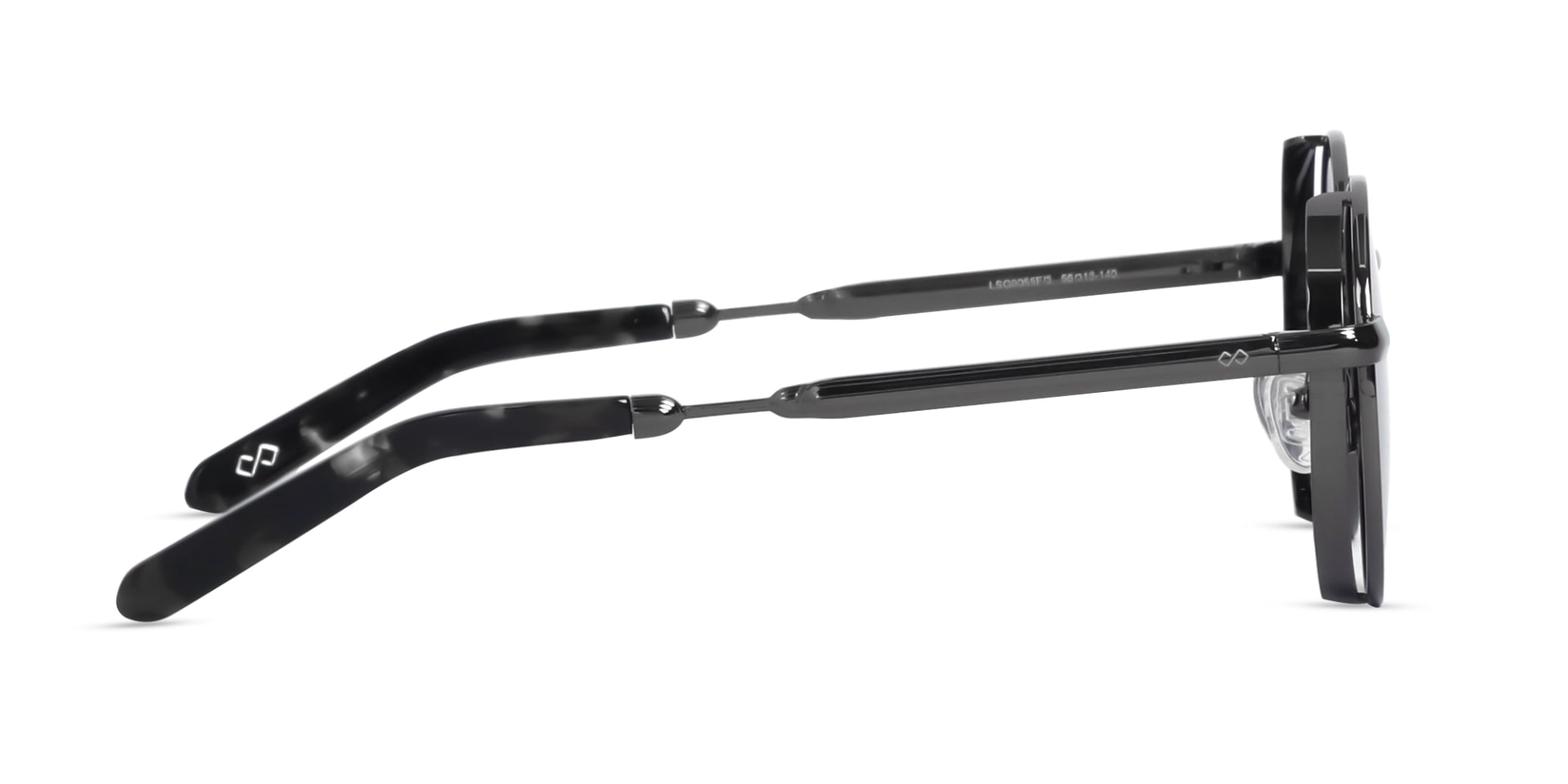 Gunmetal Full Rim Round Sunglasses | Specscart-4
