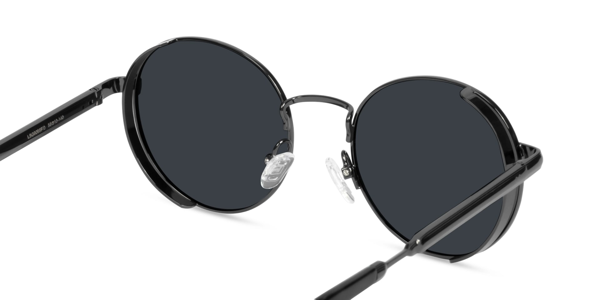 Gunmetal Full Rim Round Sunglasses | Specscart-5