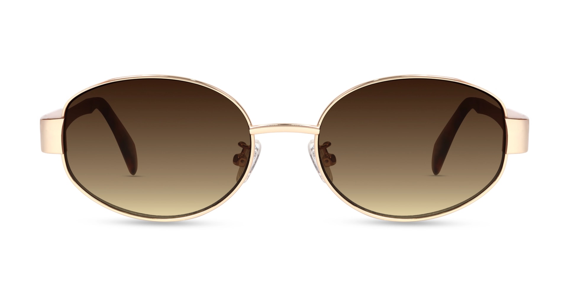 Gold Metal Sunglasses With Nose Pad-1