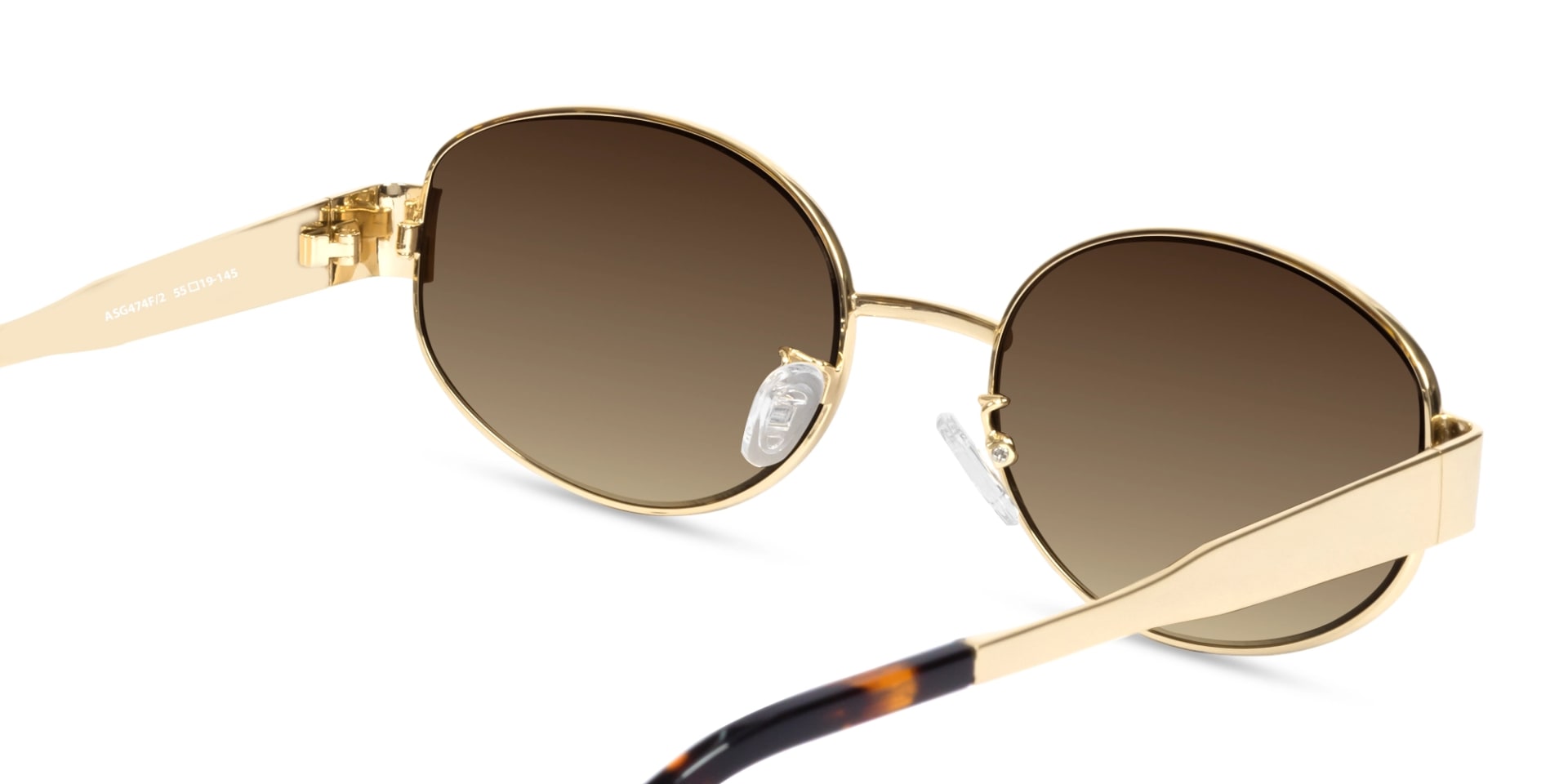 Gold Metal Sunglasses With Nose Pad-5