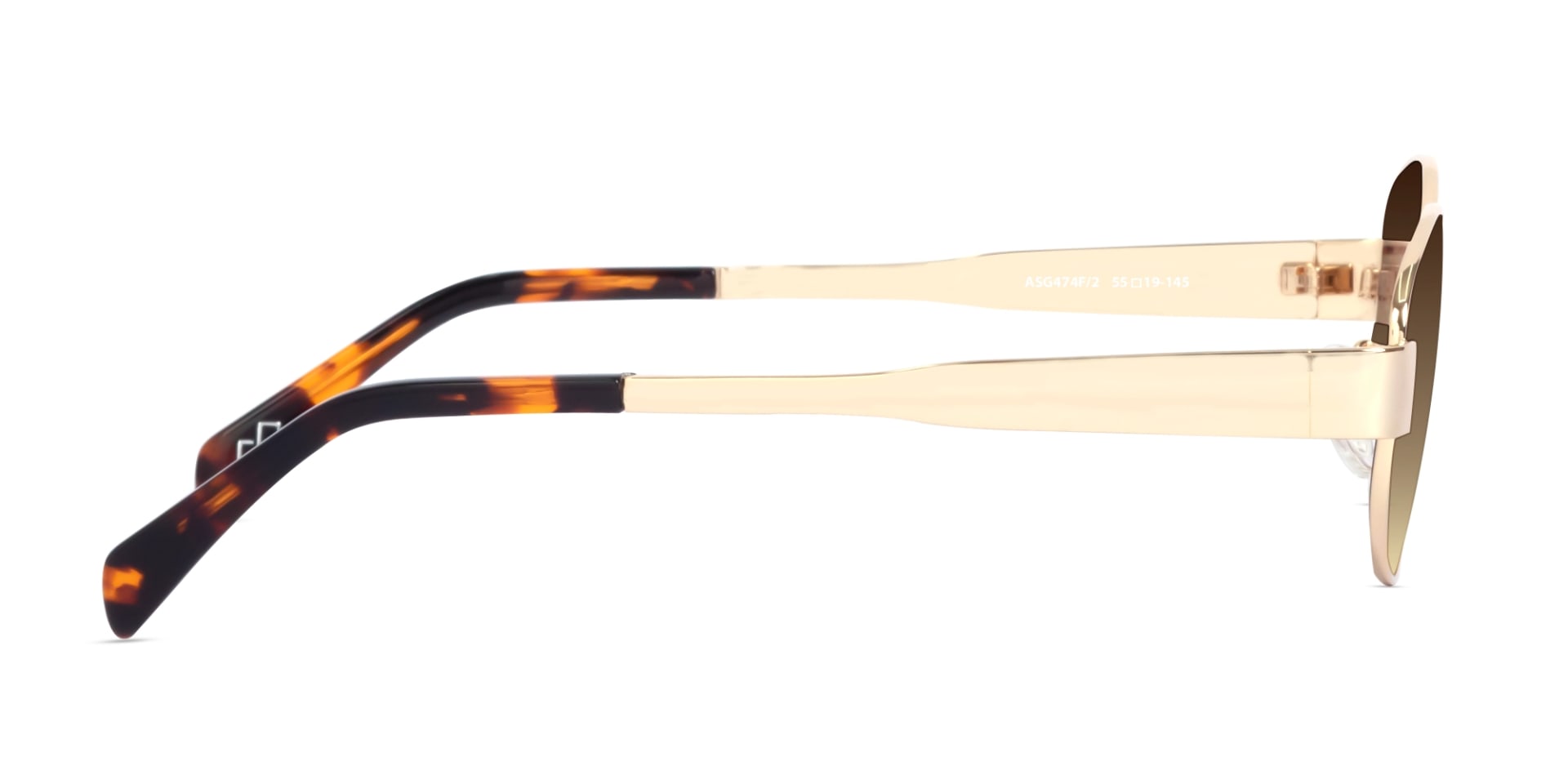 Gold Metal Sunglasses With Nose Pad-4