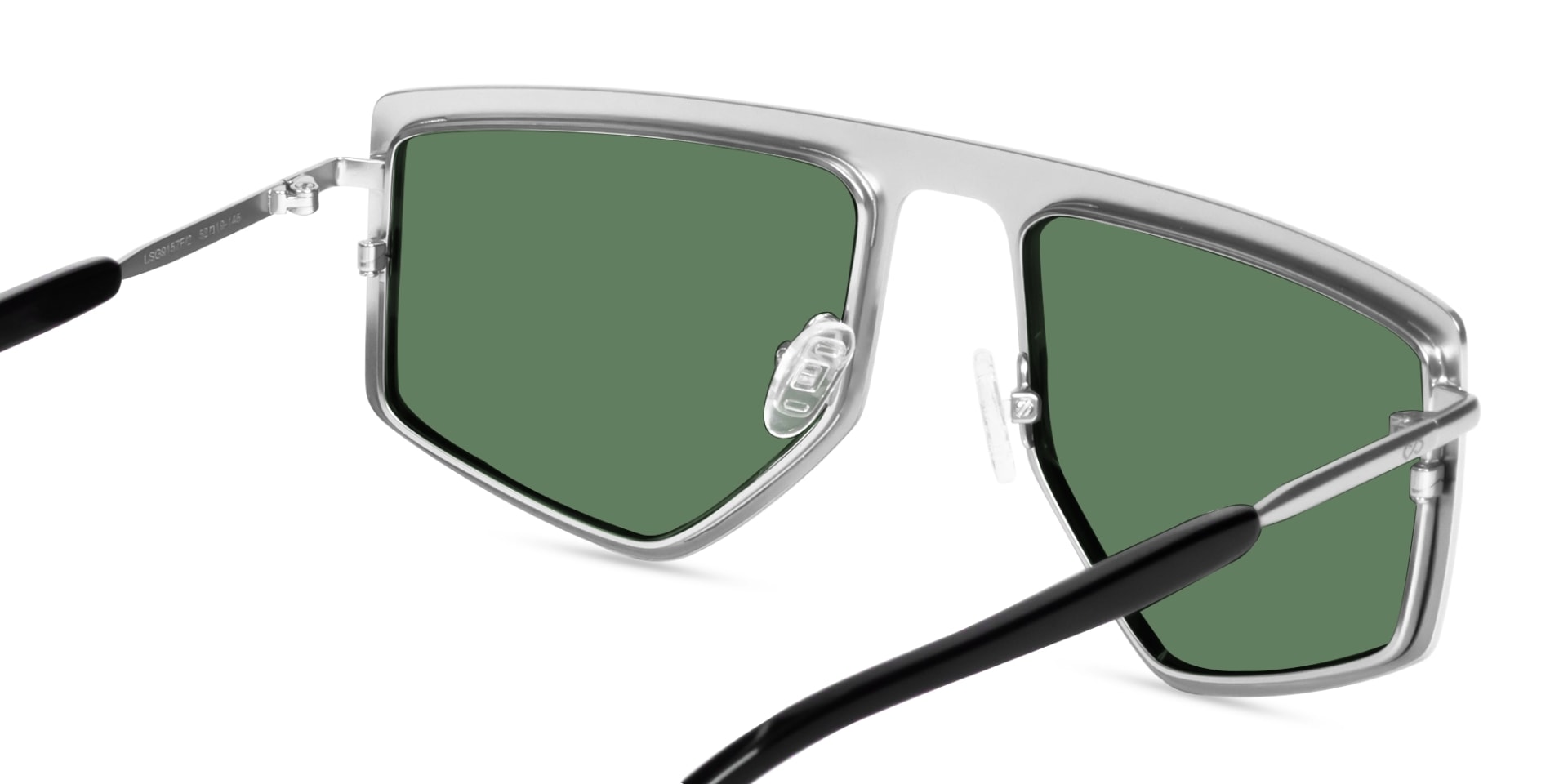 Matte Platinum Silver Metal Sunglasses-5