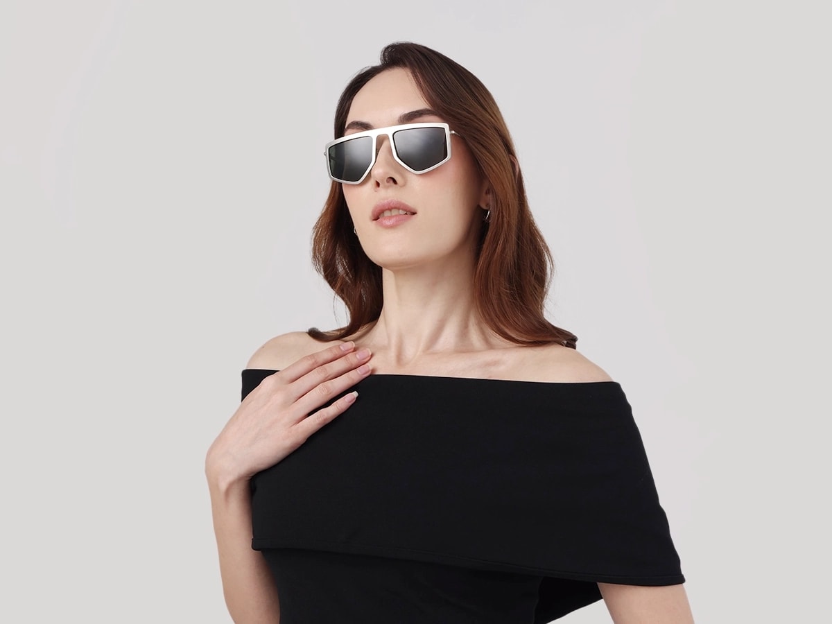 Matte Platinum Silver Metal Sunglasses-51