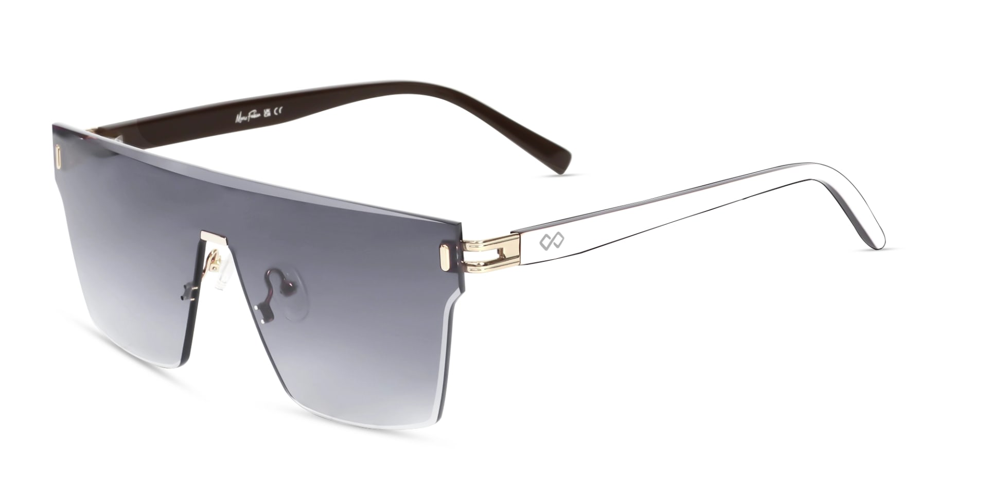 Square Grey Gradient Tint Sunglasses-3