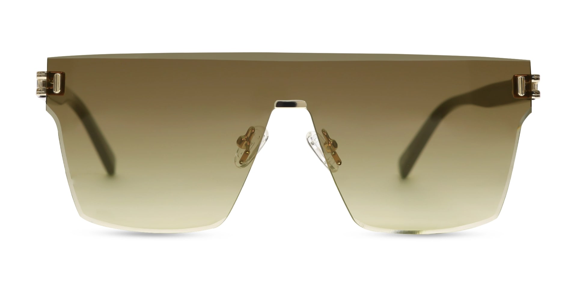Square Brown Gradient Tint Sunglasses-1