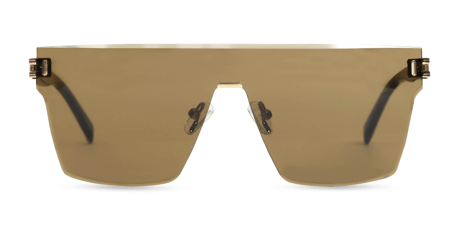 Gold & Brown Square Frame Sunglasses-1
