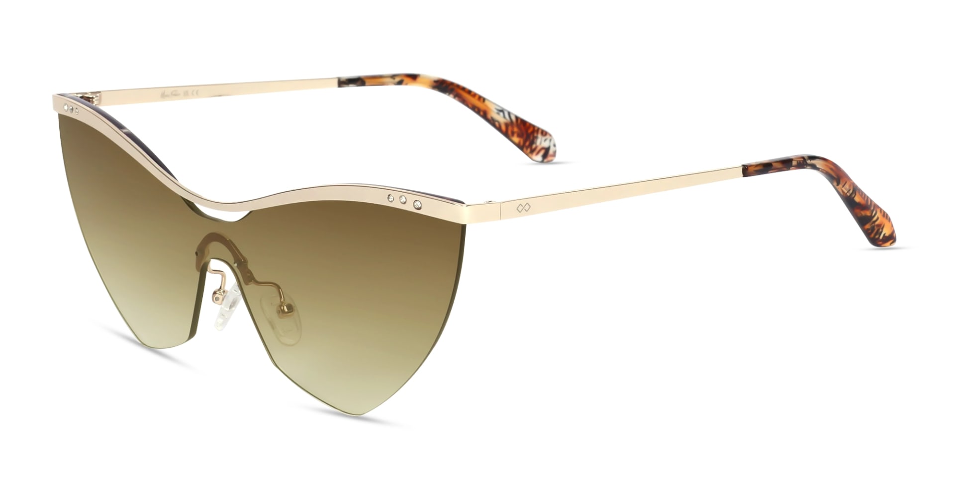 Cat Eye Brown Gradient Tint Sunglasses-3