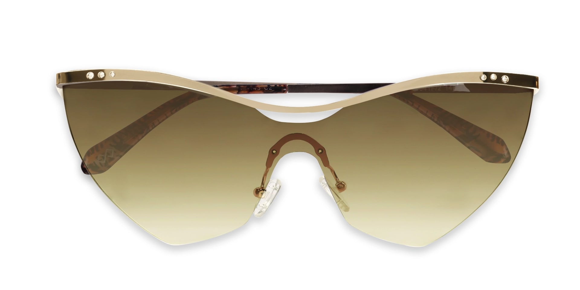 Cat Eye Brown Gradient Tint Sunglasses-6