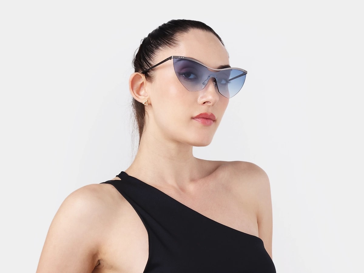 Cat-Eye Blue Gradient Tint Sunglasses-52