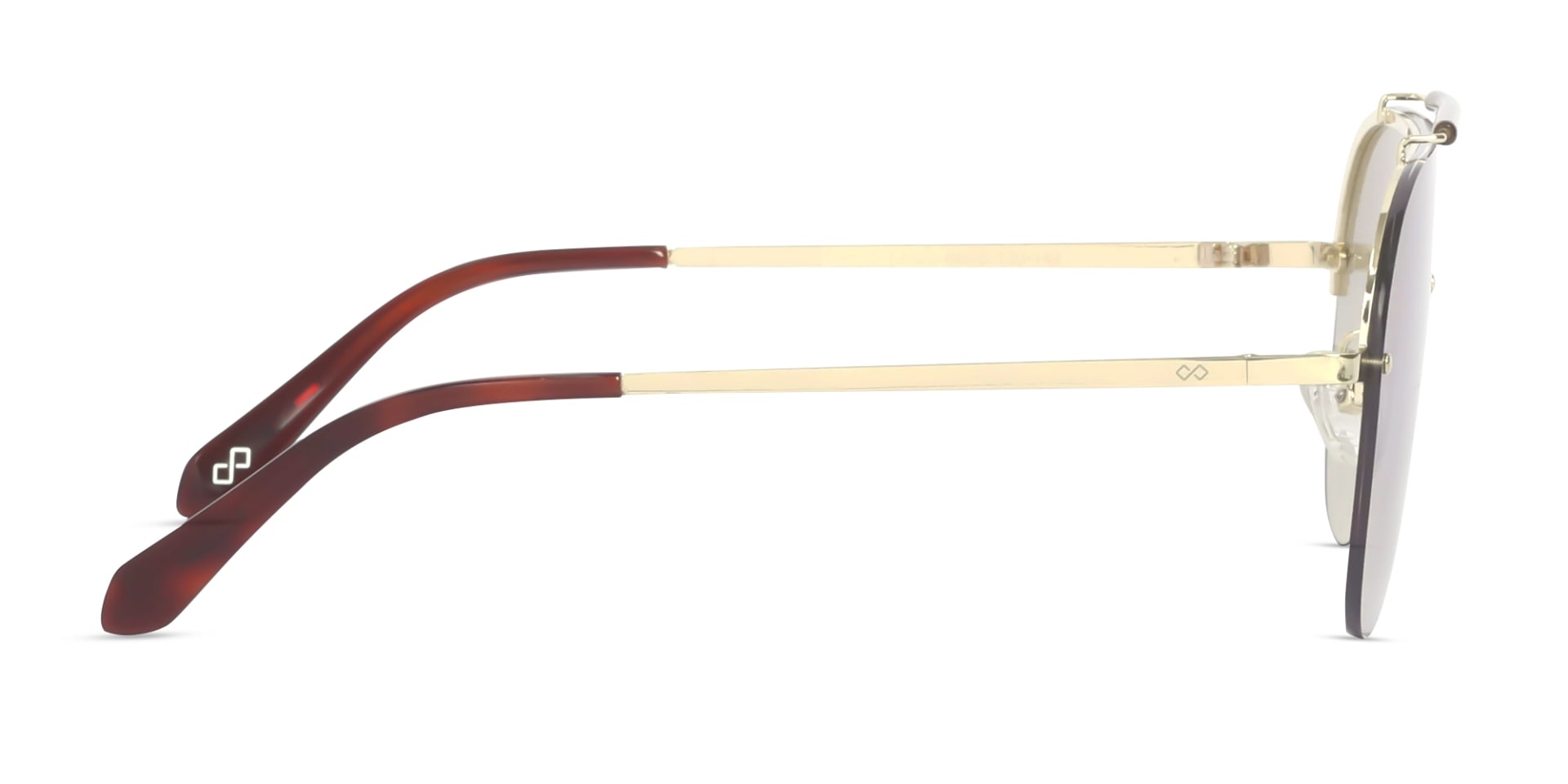  Metal Pilot Brown Tint Sunglasses-4